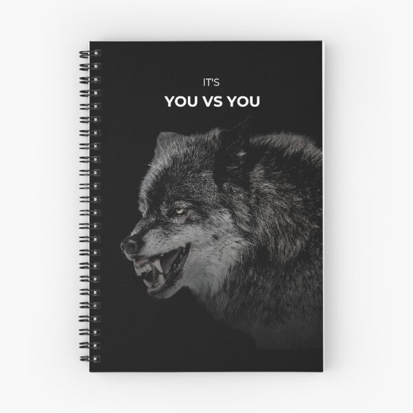 Item preview, It's You vs You- Wolf Motivational Quote Art Portrait designed and sold by SuccessInsanity.