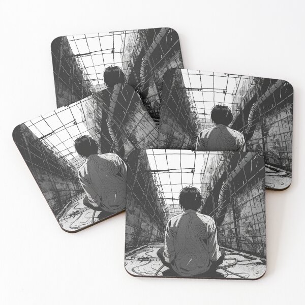 Item preview, Bound in Limbos Hold - black and white horror manga anime boy designed and sold by ForsakenFrames.