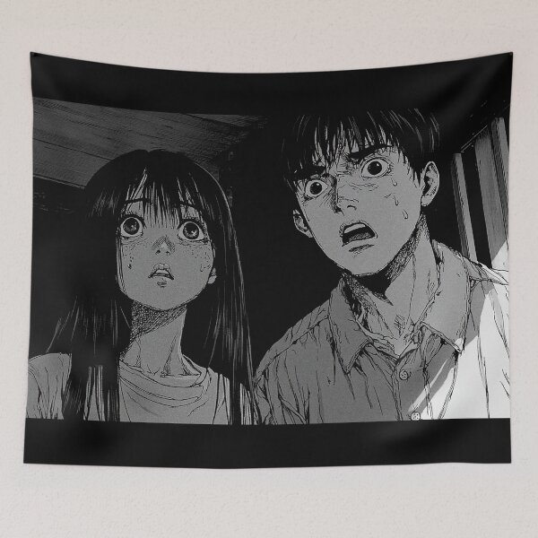 Item preview, The Brink of Revelation - black and white horror manga anime couple designed and sold by ForsakenFrames.