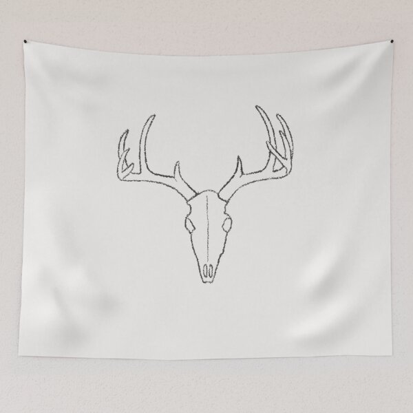 Item preview, Deer Skull Antlers Sketch designed and sold by Rocket-To-Pluto.