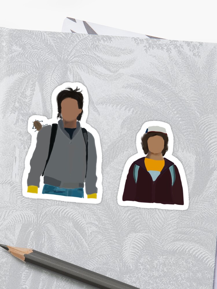 Stranger Things Fan Art Of Dustin And Steve Harrington Sticker By