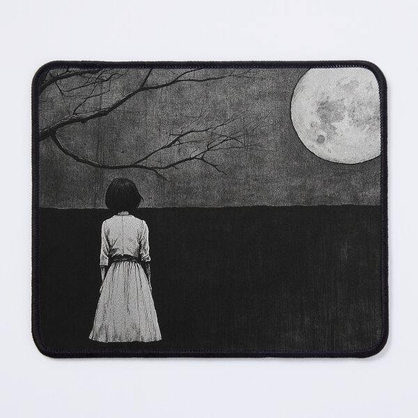 Item preview, Wistful Divide – black and whinte melancholic manga anime girl  designed and sold by ForsakenFrames.