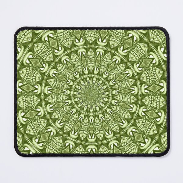 Item preview, Zentangle Tribal Monochrome Mandala 8 - Green designed and sold by taiche.