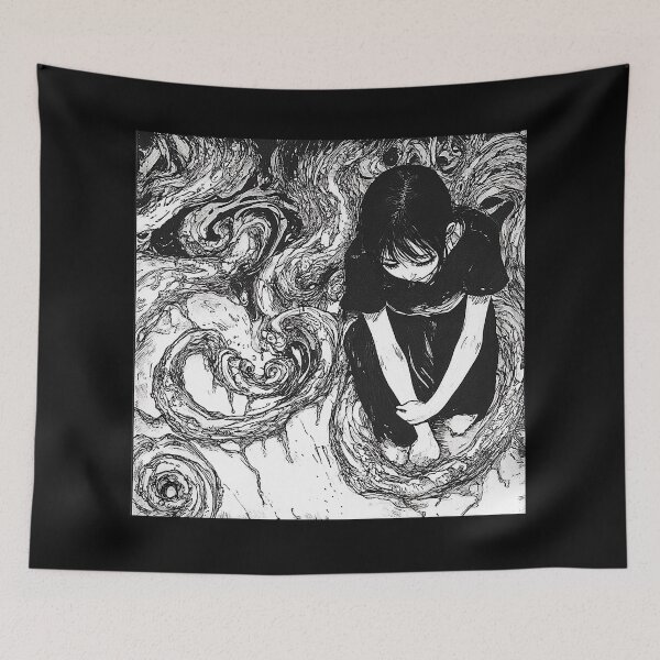 Item preview, Tangled Tragedy - black and white horror manga anime girl designed and sold by ForsakenFrames.