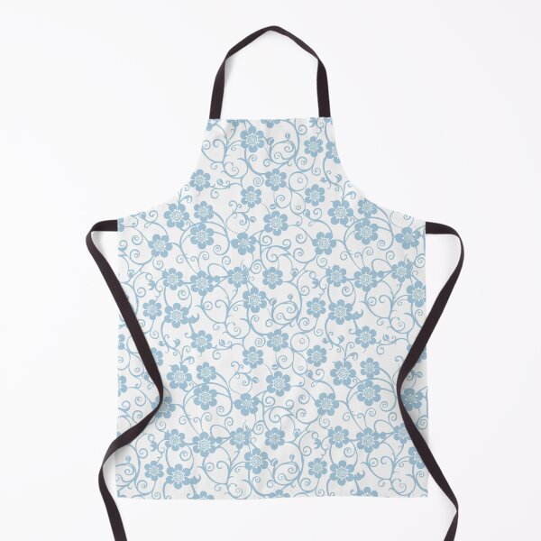 Item preview, Pastel blue flowers and stems tile pattern designed and sold by Maddrick.