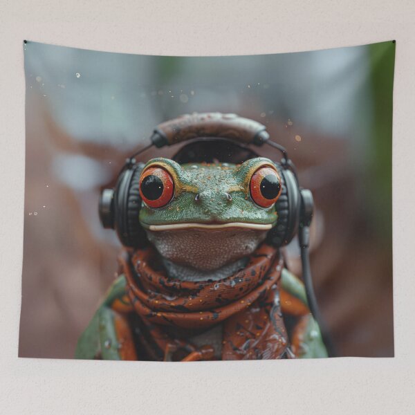 Item preview, Red-Eyed Tree Frog Vibes designed and sold by Sillytoe.