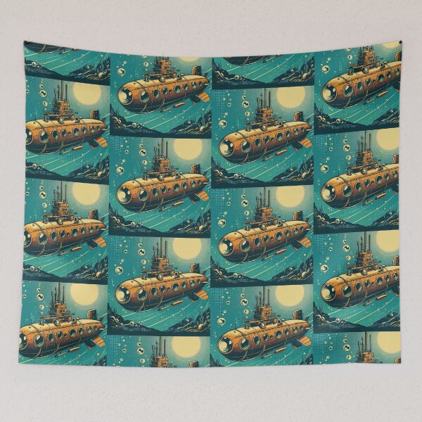 Item preview, Steampunk Submarine Pop Art Style designed and sold by artofuniverse.