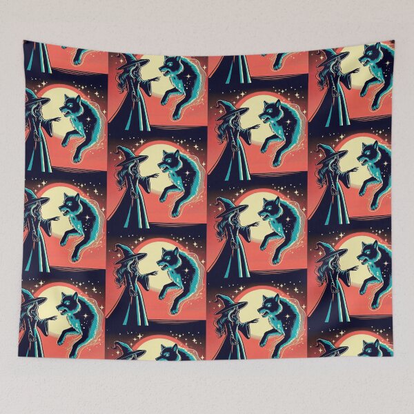 Item preview, Witch and Wolf Pop Art Style designed and sold by artofuniverse.
