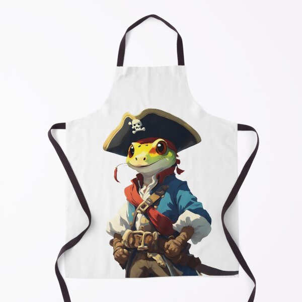 Item preview, Mischievous Pirate Gecko Illustration - Fantasy Reptile Artwork designed and sold by CrownedCanvas.