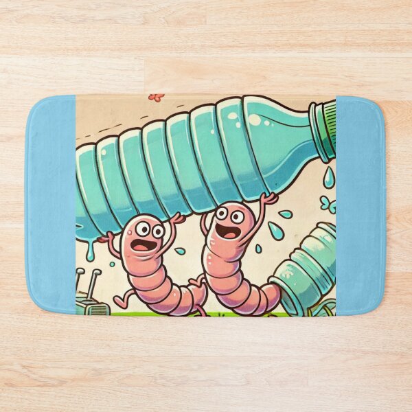 Item preview, "Cartoon Worms Carry the Weight - Fun Environmental Awareness Design" designed and sold by Milina3.
