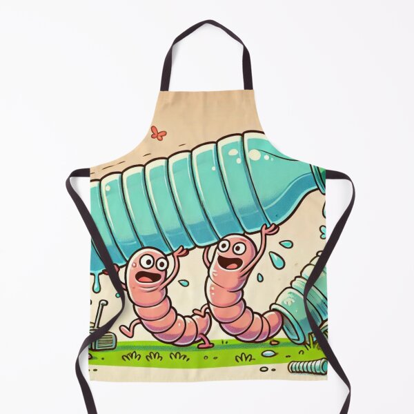 Item preview, "Cartoon Worms Carry the Weight - Fun Environmental Awareness Design" designed and sold by Milina3.