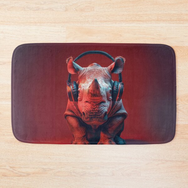 Item preview, Rhino Rocking Out designed and sold by Sillytoe.