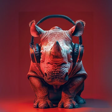Artwork thumbnail, Rhino Rocking Out by Sillytoe