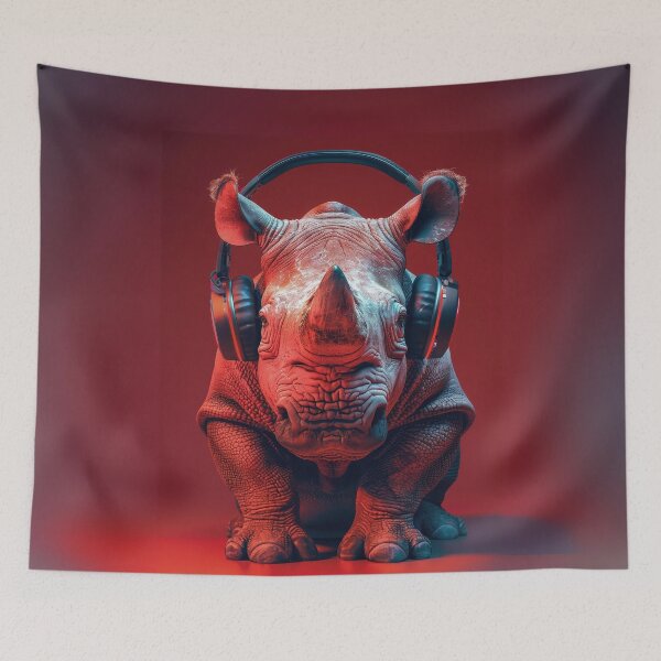 Item preview, Rhino Rocking Out designed and sold by Sillytoe.