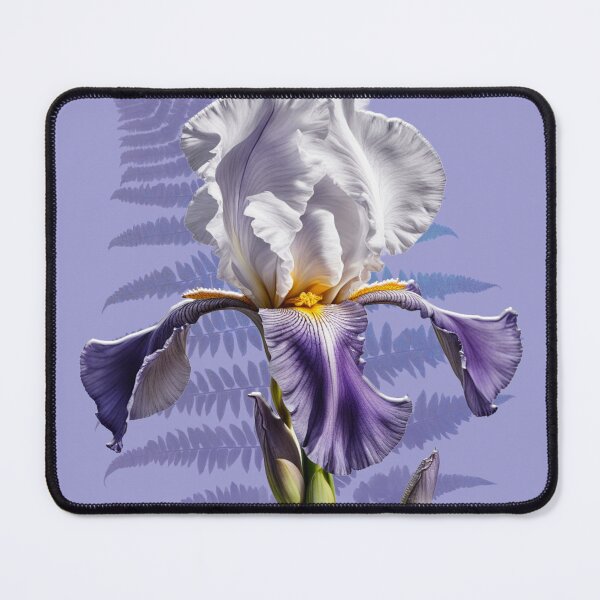 Item preview, Iris flower and fern frond. designed and sold by moths-minor.