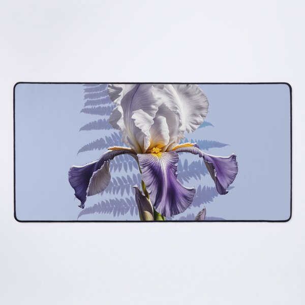 Item preview, Iris flower and fern frond. designed and sold by moths-minor.