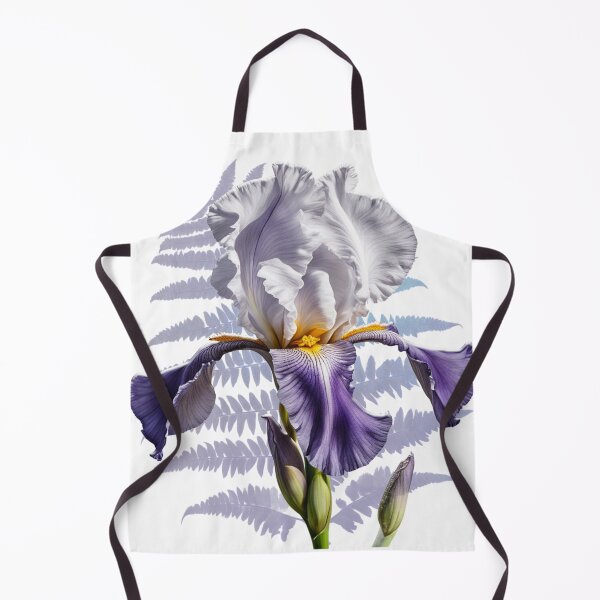 Item preview, Iris flower and fern frond. designed and sold by moths-minor.