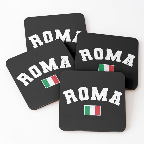 Item preview, Rome Distressed Athletic Typography w Italian Flag designed and sold by Happy Puppy Print On Demand.