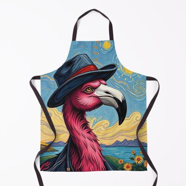 Item preview, Van Gogh Funny Flamingo designed and sold by MartialArtisan.