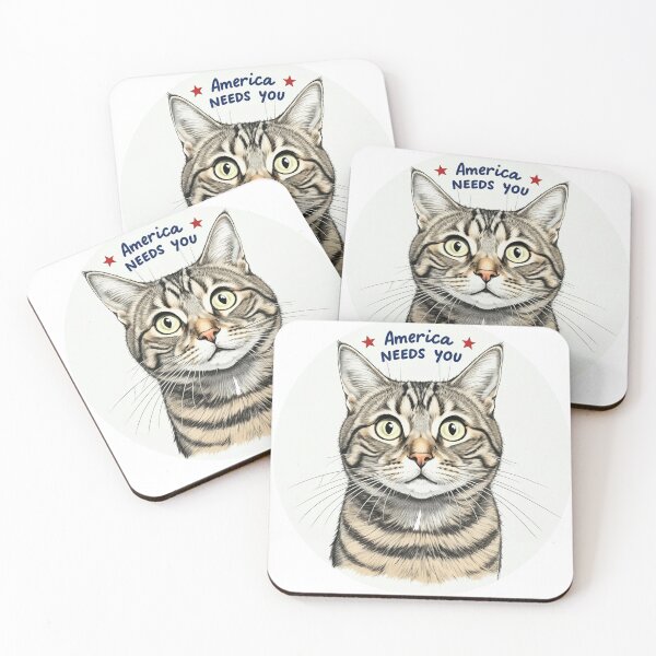 Item preview, Patriotic Cat designed and sold by BlackCoralArt.