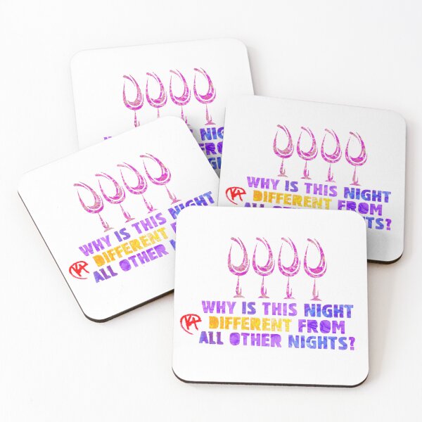 Item preview, Why Is This Night Different From All Other Nights Passover Art designed and sold by Kalli Taub Art.
