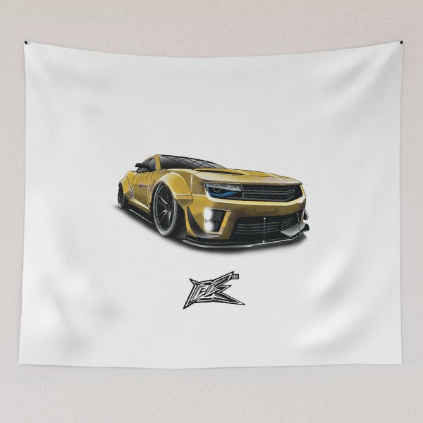 Artikelvorschau, chevy camaro widebody gelb entworfen und verkauft von NaquashM.