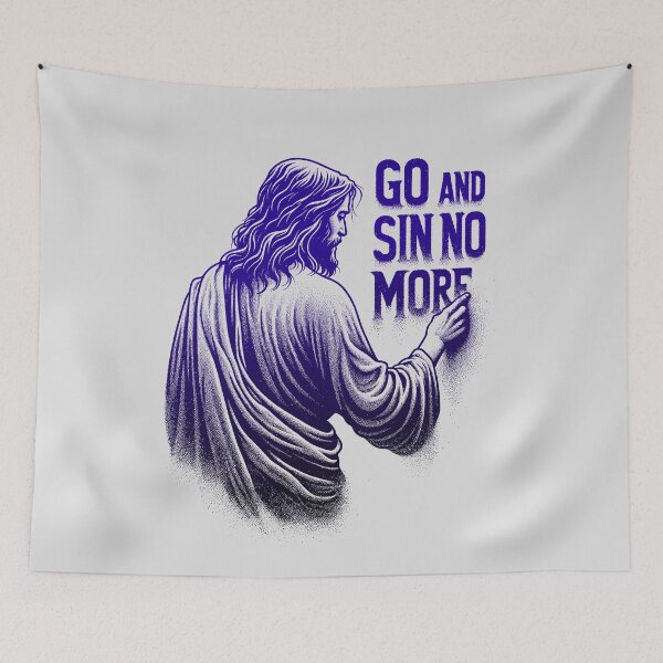Item preview, Jesus Christ Inspirational Message - Go and Sin No More designed and sold by Tabu Touch.