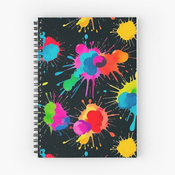 Item preview, Abstract colorful paint splashes pattern mixed vivid tones designed and sold by NiibDesigns.