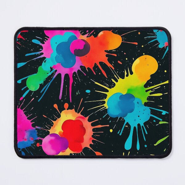 Item preview, Abstract colorful paint splashes pattern mixed vivid tones designed and sold by NiibDesigns.