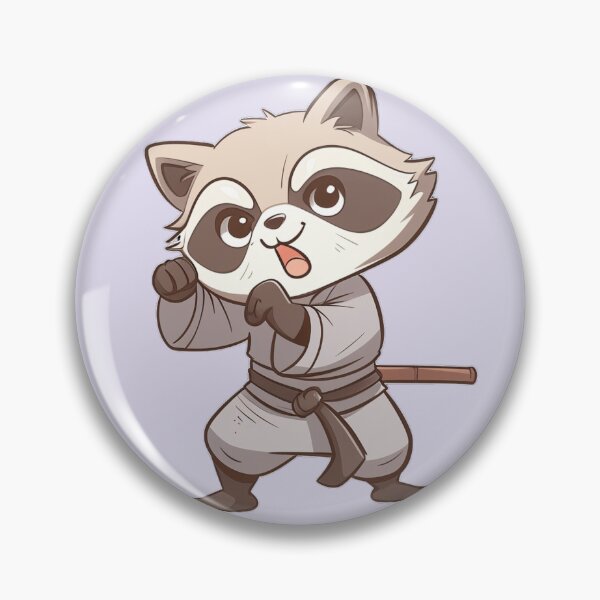 Item preview, Karate Raccoon Sticker designed and sold by FlawlessDraft.