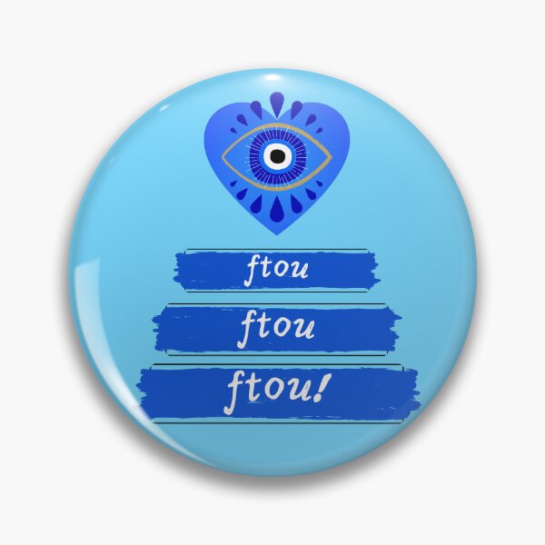 Item preview, Ftou: Ojo griego moderno con corazón azul designed and sold by TRVLR Designs.