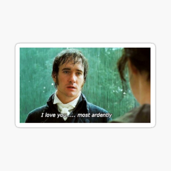 Darcy in the rain Sticker