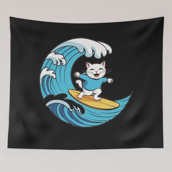 Item preview, funny animals surfing the waves  designed and sold by AnimalsDH305.