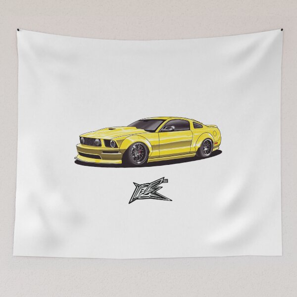 Item preview, ford mustang s197 widebody yellow  designed and sold by NaquashM.
