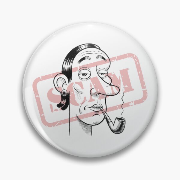Item preview, Minimalist Cartoon Face with Pipe – Pencil Drawing Art designed and sold by Colorful-Garden.