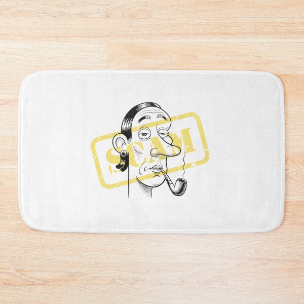 Item preview, Minimalist Cartoon Face with Pipe – Pencil Drawing Art designed and sold by Colorful-Garden.