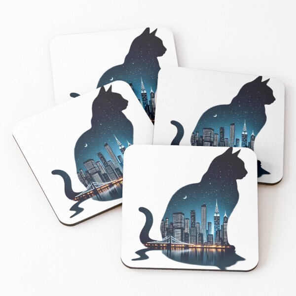 Item preview, Urban Cat Skyline designed and sold by TeslaSt0re.