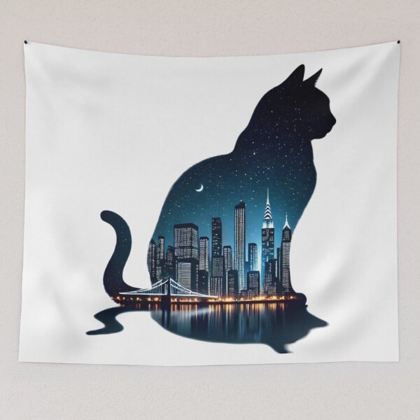 Item preview, Urban Cat Skyline designed and sold by TeslaSt0re.