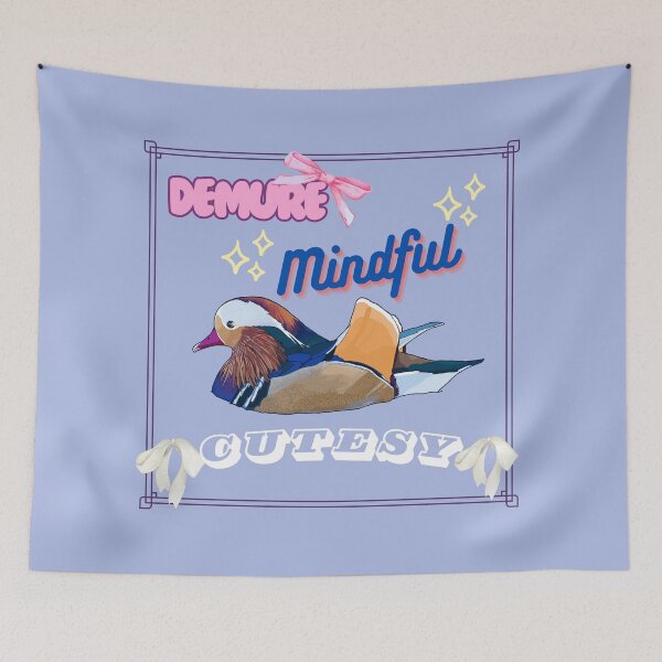 Item preview, Very demure, very mindful mandarin duck designed and sold by Madie Kay.