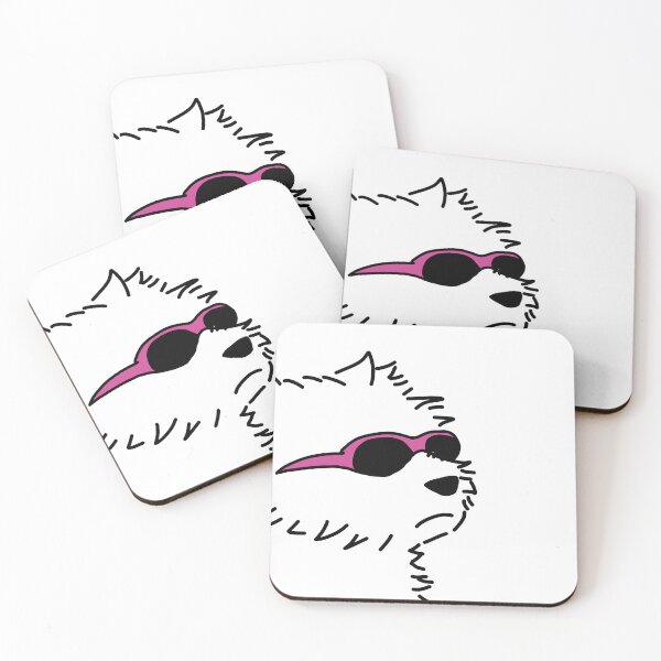 Item preview, Dog with pink glasses doodle designed and sold by jwaalaa.