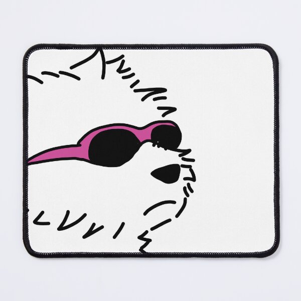 Item preview, Dog with pink glasses doodle designed and sold by jwaalaa.