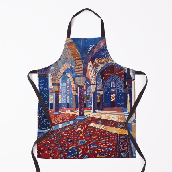 Item preview, Mosque Interior with Carpet Art Print, Islamic Wall Decor, Mosque Poster, Persian Carpet Art designed and sold by vinciellastudio.