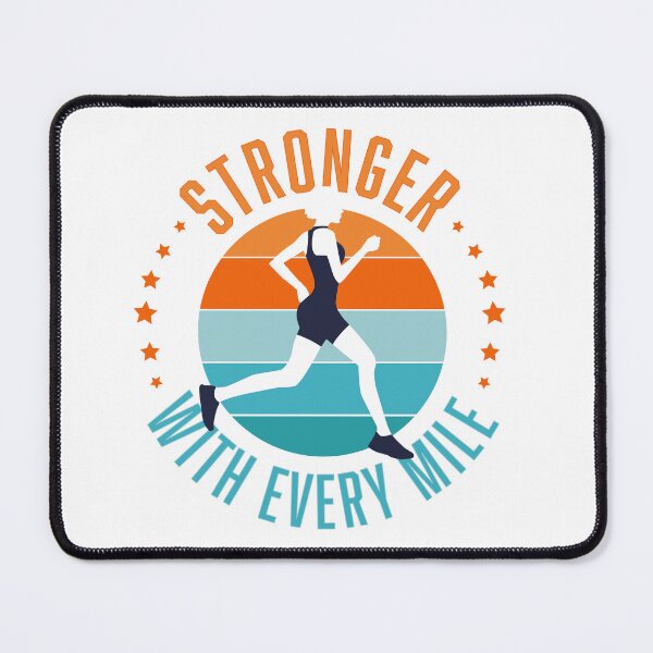 Item preview, Running Girl Motivational Stronger with every mile designed and sold by Sandra Brezina.