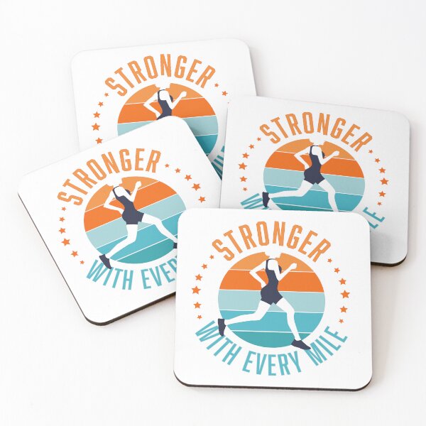 Item preview, Running Girl Motivational Stronger with every mile designed and sold by Sandra Brezina.