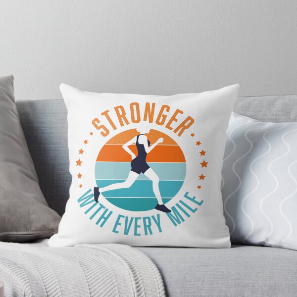 Item preview, Running Girl Motivational Stronger with every mile designed and sold by Sandra Brezina.