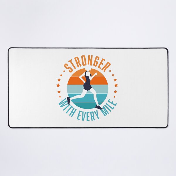 Item preview, Running Girl Motivational Stronger with every mile designed and sold by Sandra Brezina.