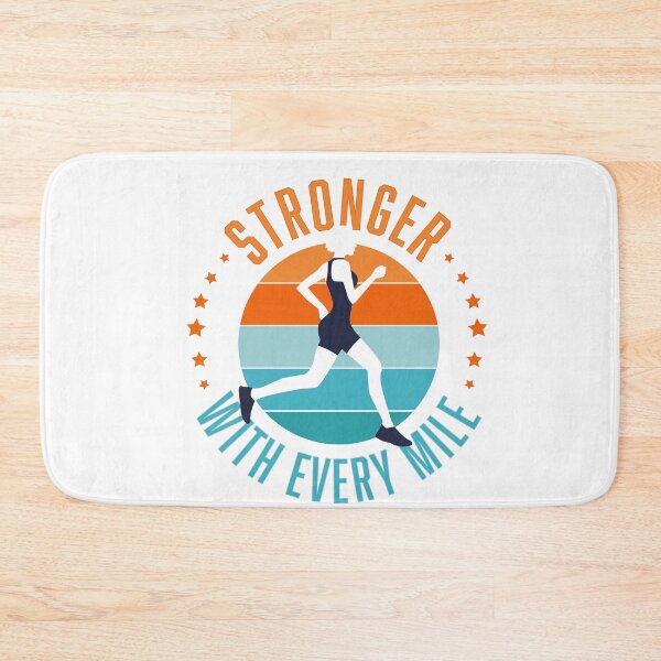 Item preview, Running Girl Motivational Stronger with every mile designed and sold by Sandra Brezina.