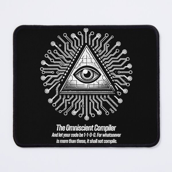 Item preview, The Omniscient Compiler - Coding Wisdom and Tech Humor designed and sold by Tabu Touch.