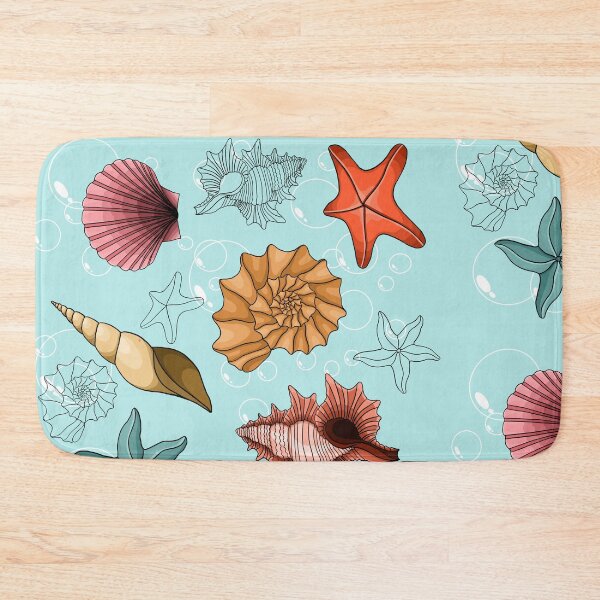 Item preview, marine theme, sea, background, beach, summer, ornament, underwater, starfish, shells designed and sold by Tetiana Pohurska.