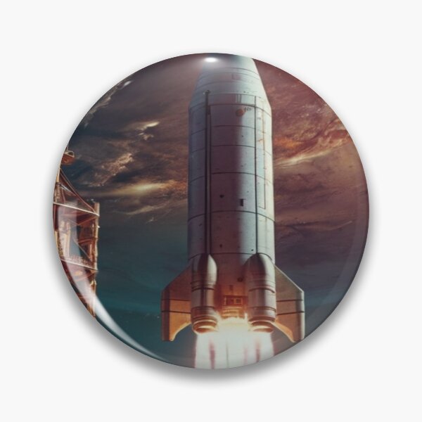 Item preview, Vintage Rocket Launch from Retro Futuristic Station designed and sold by PrintPulse-9.